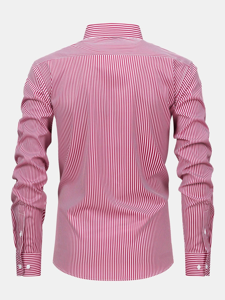 Corey - Long Sleeved Striped Shirt With Button