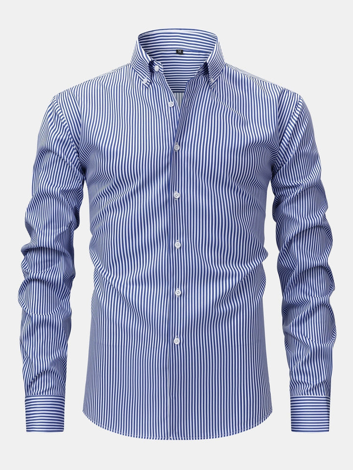 Corey - Long Sleeved Striped Shirt With Button