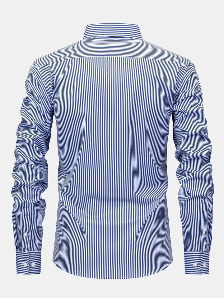 Corey - Long Sleeved Striped Shirt With Button