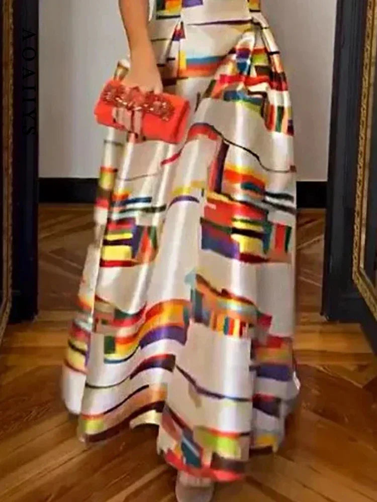 Avelisse™ | Geometric Maxi Dress