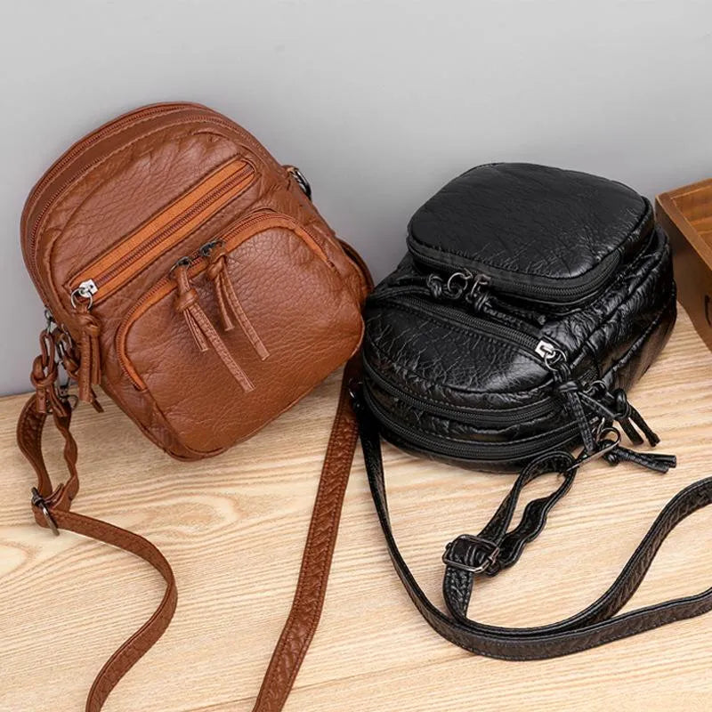 Compact Luxury Leather Shoulder Bag