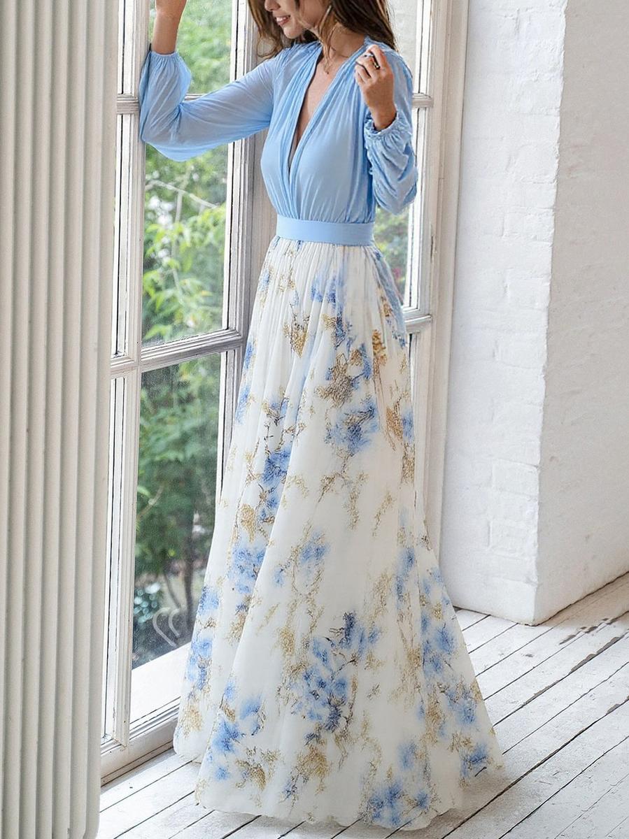 Elda™ | Maxi Dress with Dazzling Floral Print