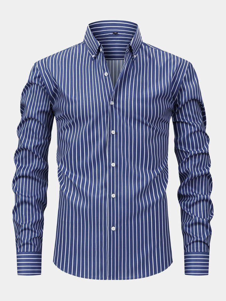 Curtis - Long Sleeved Striped Shirt With Button