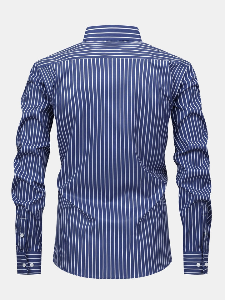 Curtis - Long Sleeved Striped Shirt With Button