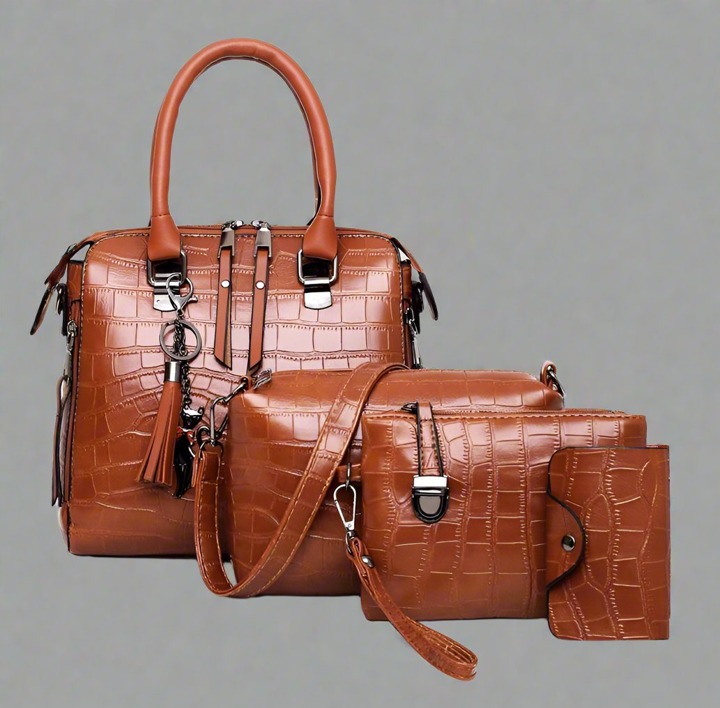 Modern Luxury 4-Piece Leather Bag Set