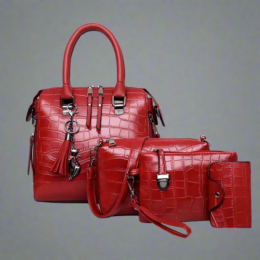 Modern Luxury 4-Piece Leather Bag Set