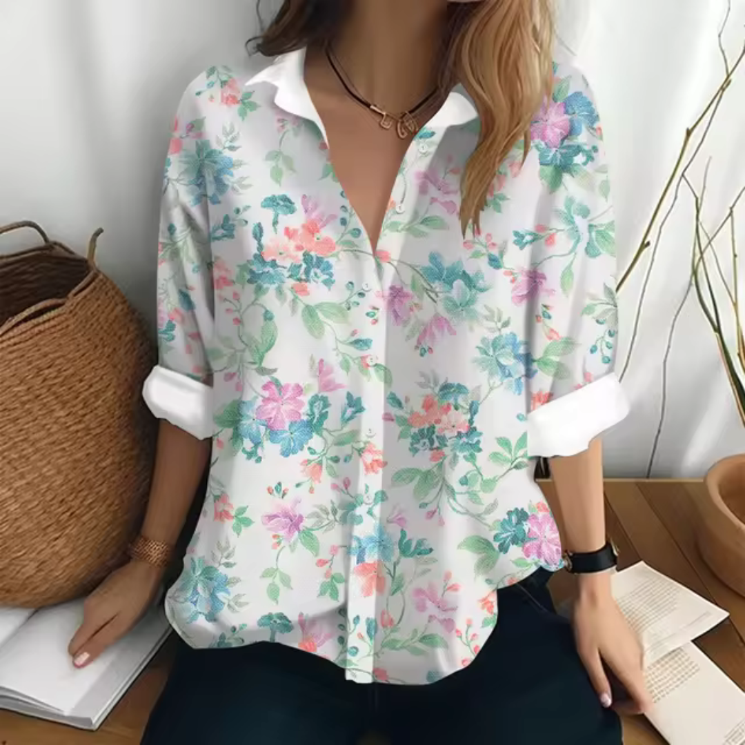 Fleur - Relaxed Floral Print Blouse