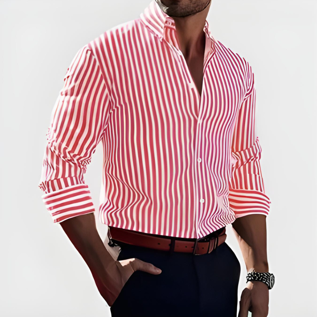 Jude - Striped men's shirt - smart and confident