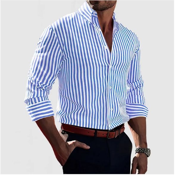 Jude - Striped men's shirt - smart and confident