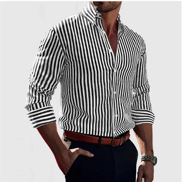 Jude - Striped men's shirt - smart and confident